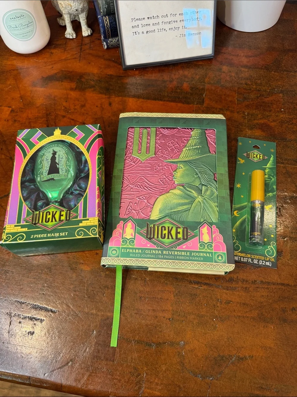 Elphaba/Glinda Reversible Journal - Green and Pink